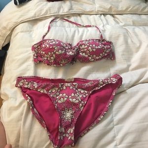 Pink floral bikini