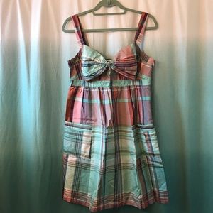 Ted Baker bow front plaid dress