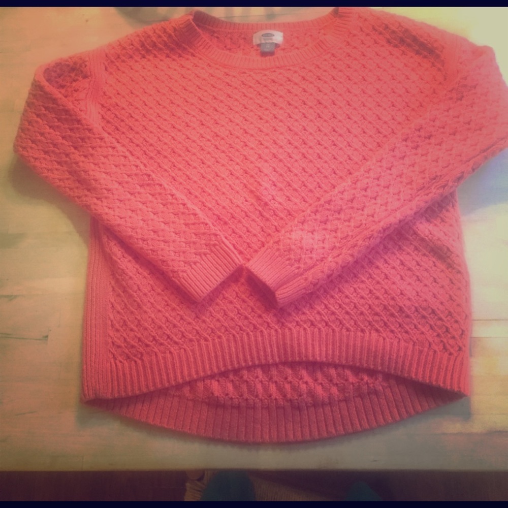 Pretty cotton coral sweater
