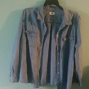 Denim long sleeved shirt