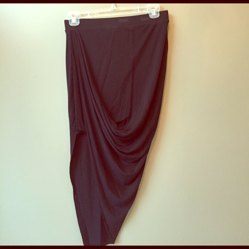 high low form fitting skirt