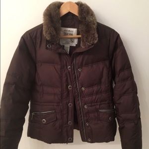 Eddie Bauer down jacket dark brown