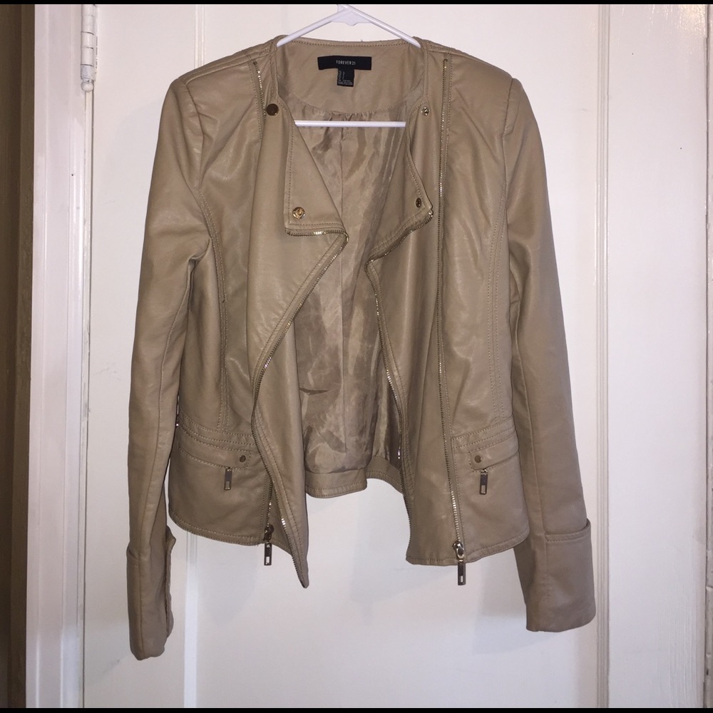 Faux leather coat