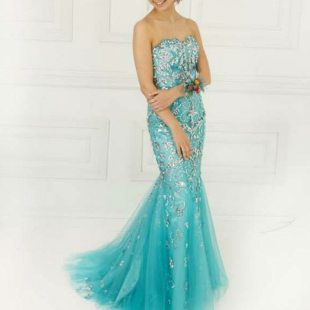 Jovani Teal Prom/Pageant Dress