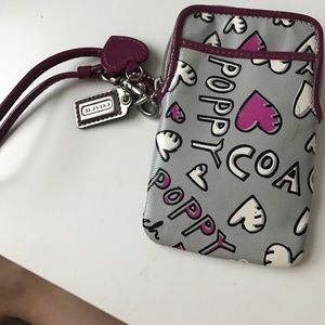 Authentic Coach Poppy Wristlet