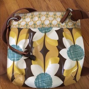 Fossil floral crossbody