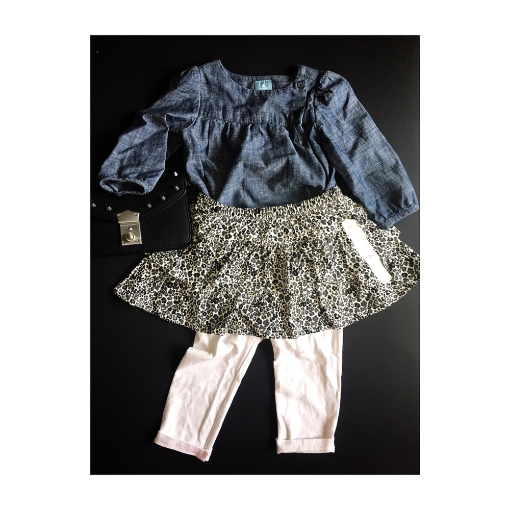 Snow leopard print skirt
