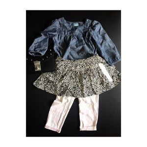 Snow leopard print skirt