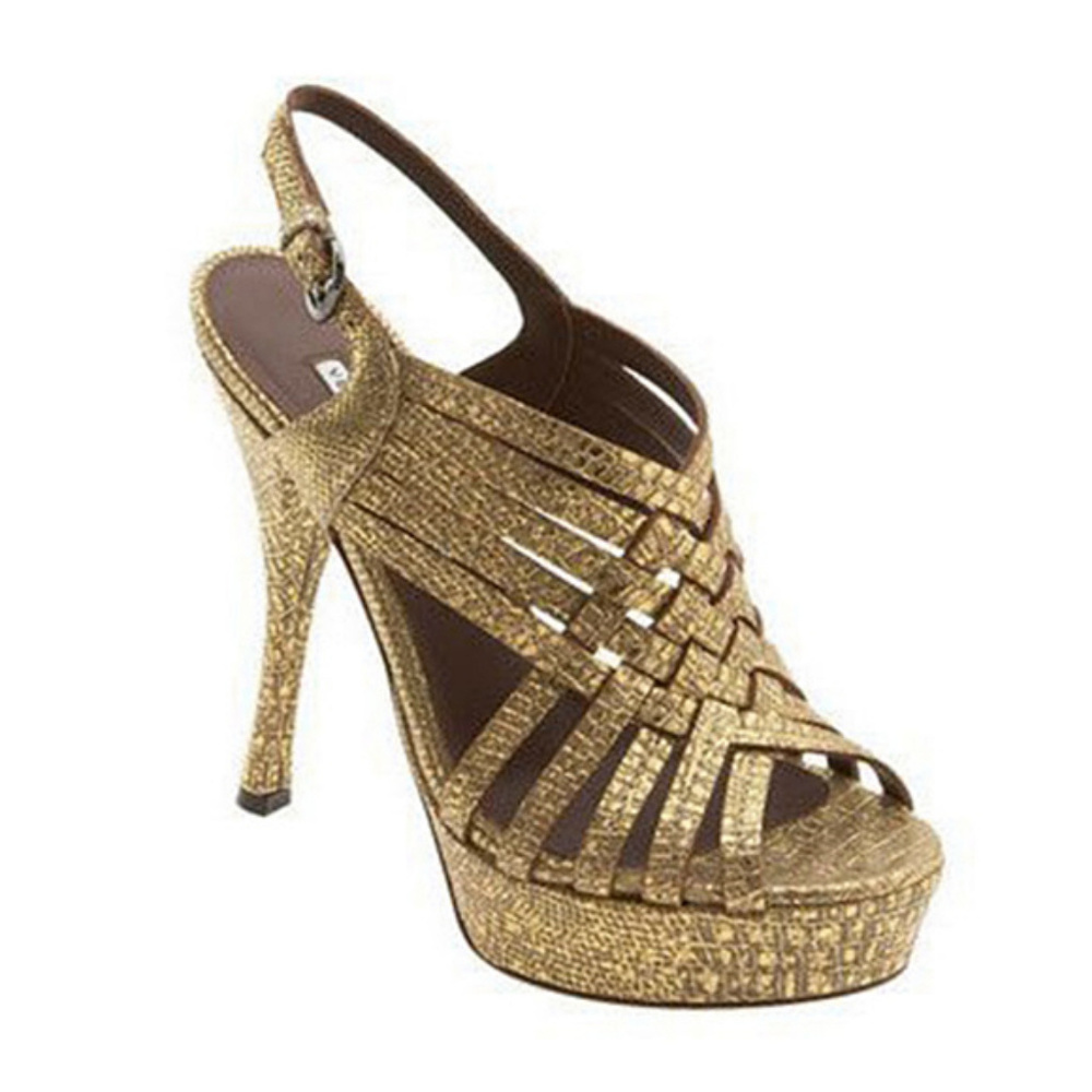 VERA WANG "SHELBY" PLATFORM SANDALS