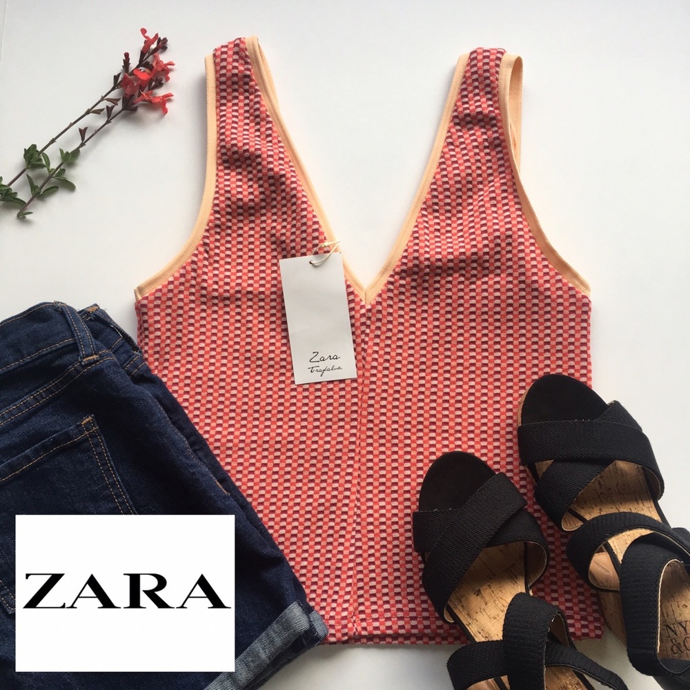 NWT Zara Woman Crop Tank Top 💛 retro 90s style