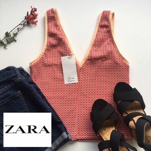 NWT Zara Woman Crop Tank Top 💛 retro 90s style