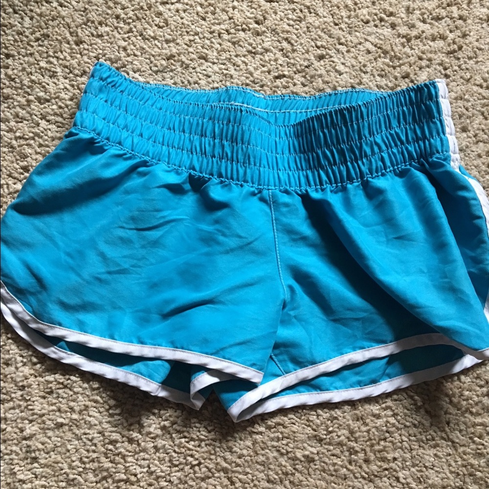 Blue athletic shorts