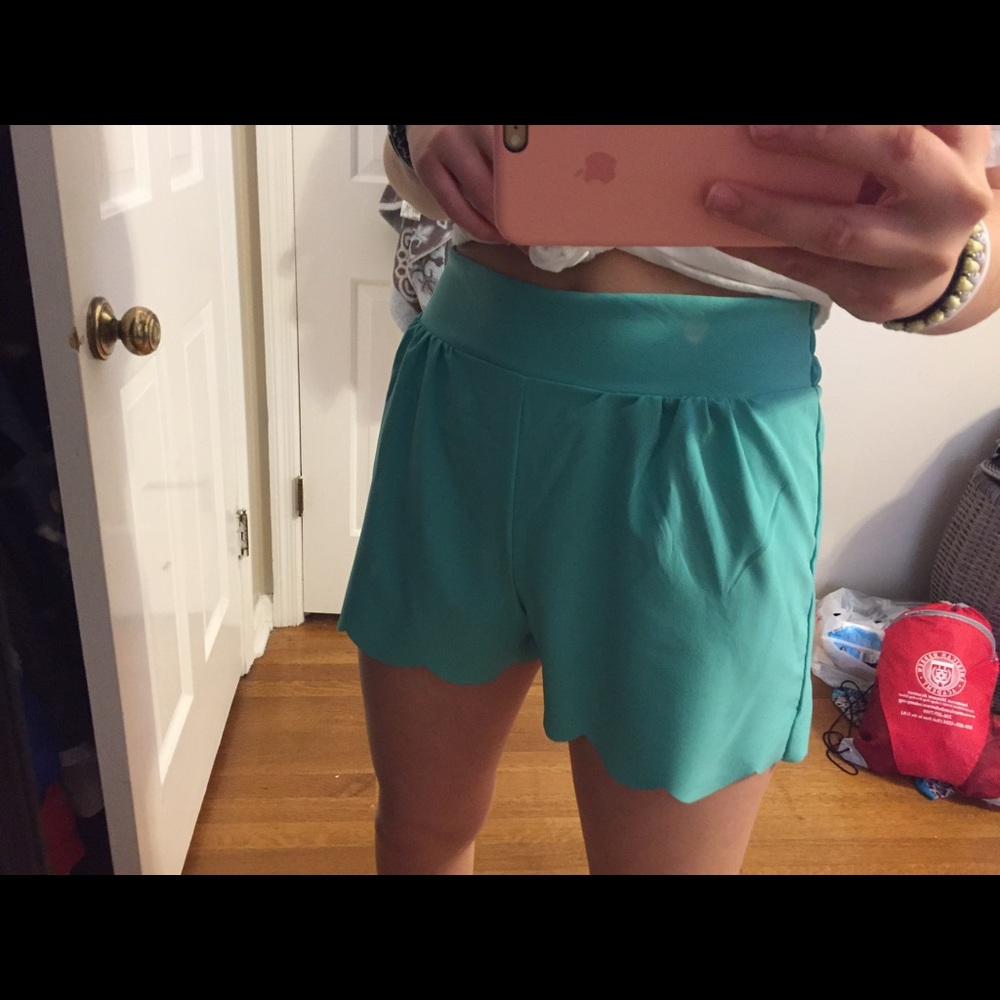 Flowy turquoise shorts