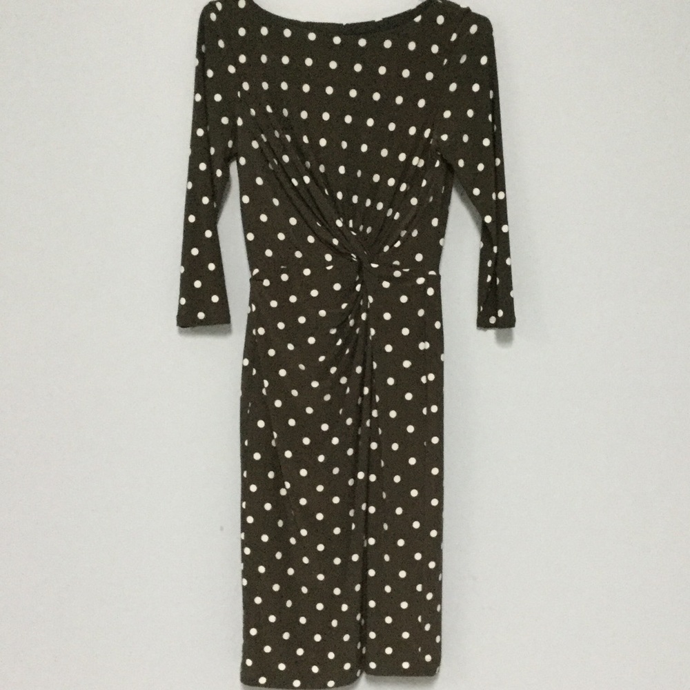 Ralph Lauren sage polka dot dress
