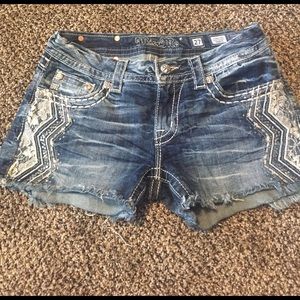 Miss Me shorts. Size 27. Dark wash.