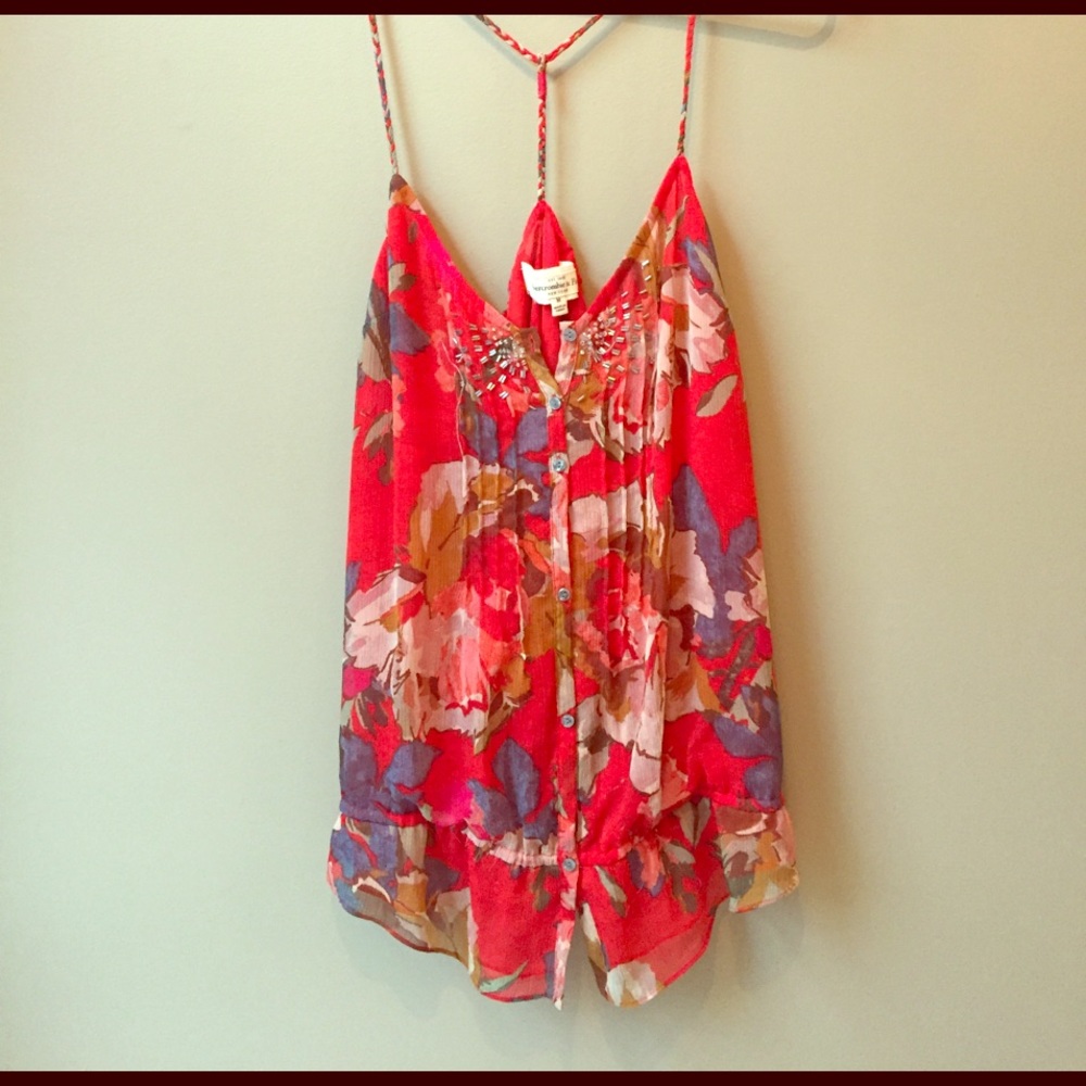 spaghetti racer back braided tank