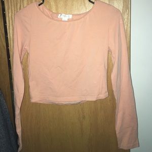 Peach crop top
