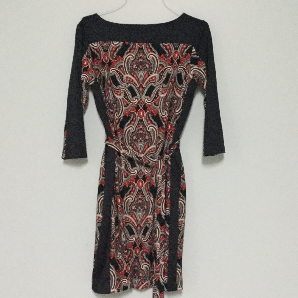 Ann Taylor red, white and navy dress