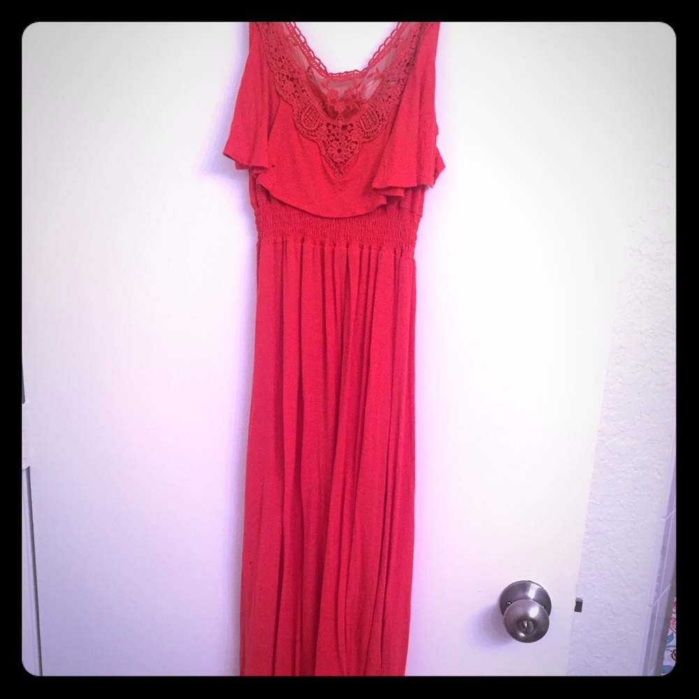Rose pink maxi dress