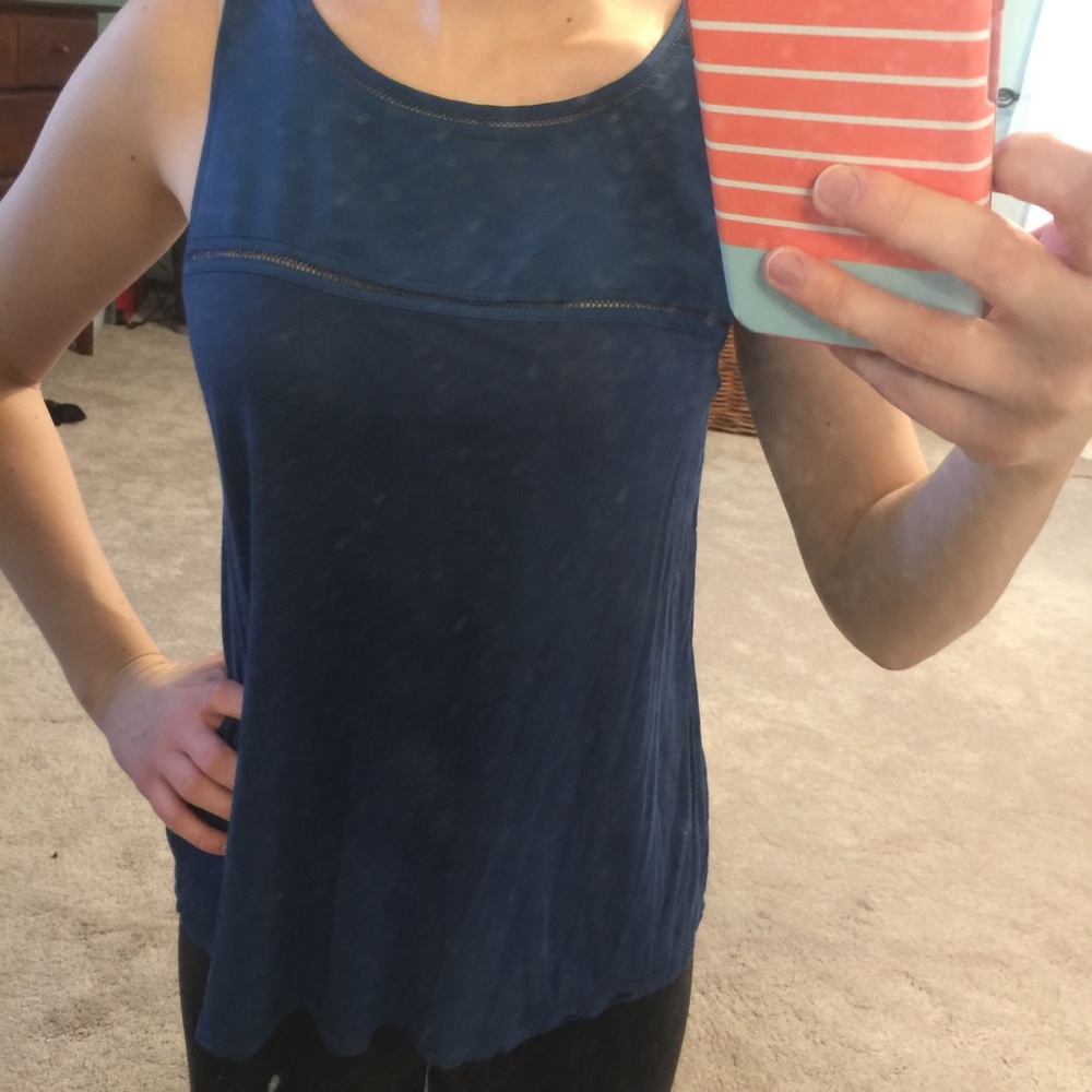 Teal High Neck Tank