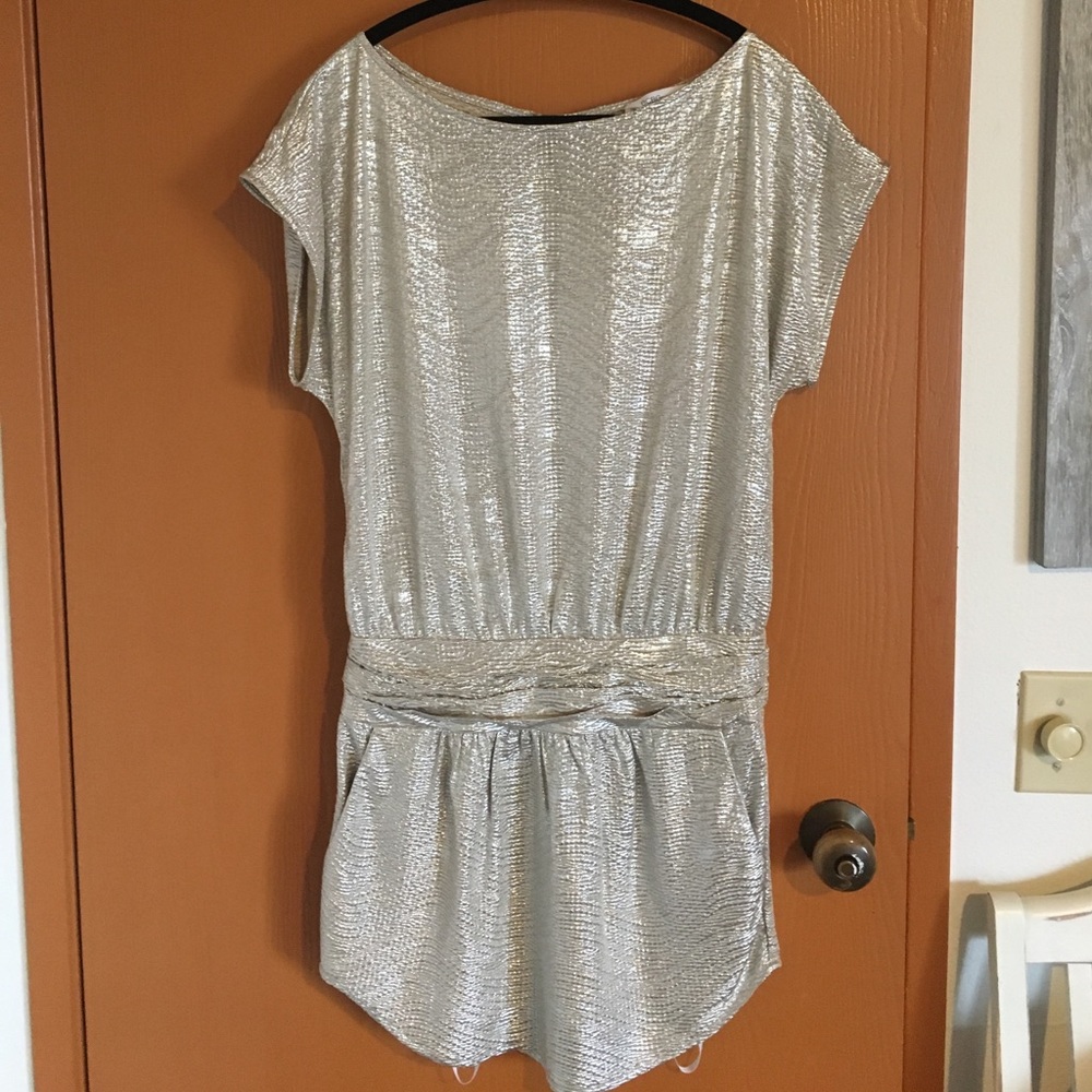 BCBG gold dress