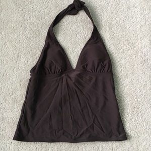 Halter top bathing suit.