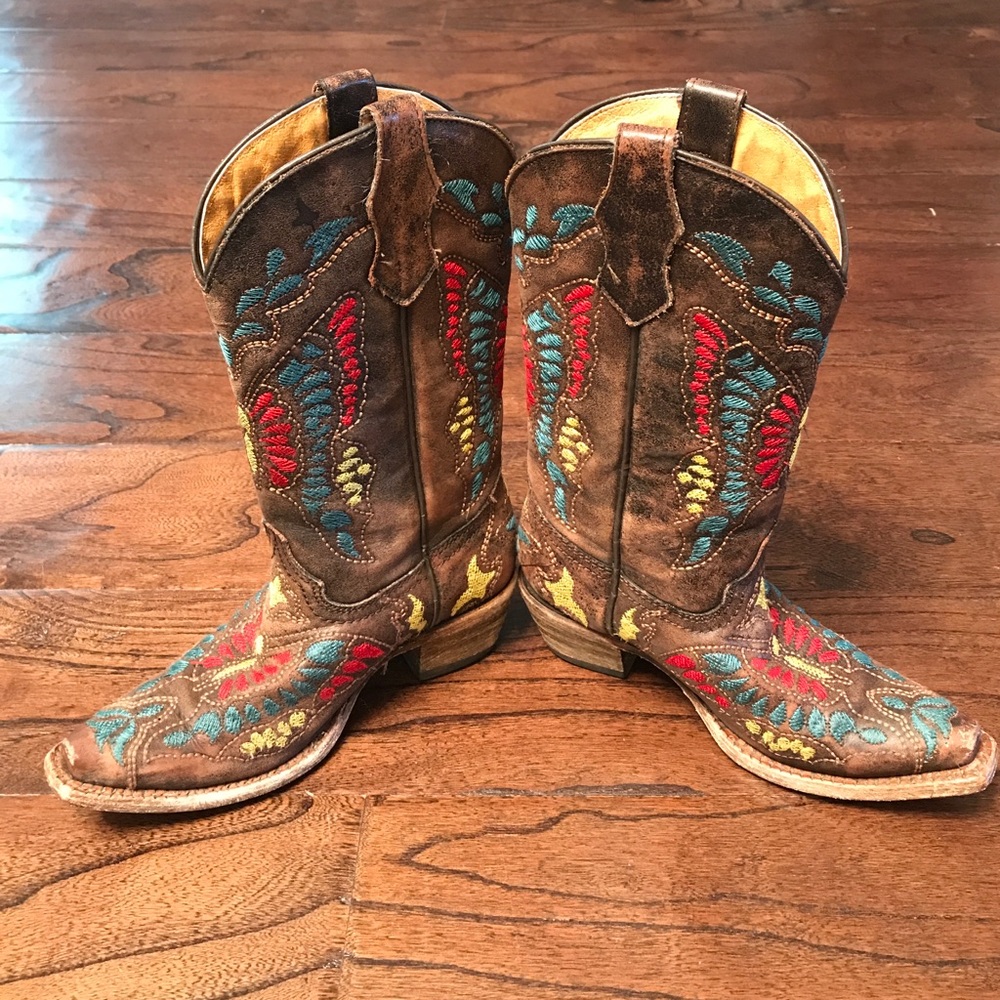 Girls' Authentic Corral Teens Embroidered Boots