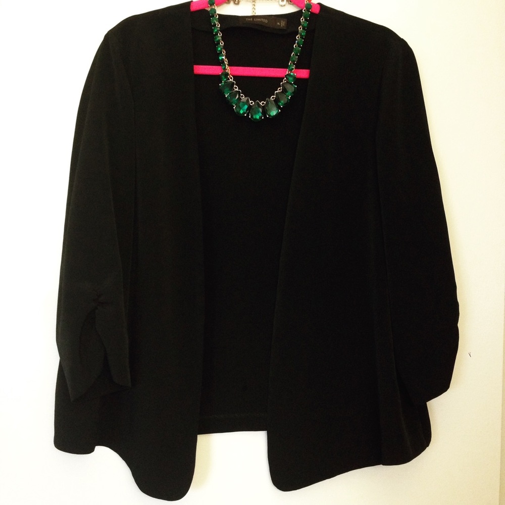 The Limited Blazer with Ruffled 3 quarter sleeves