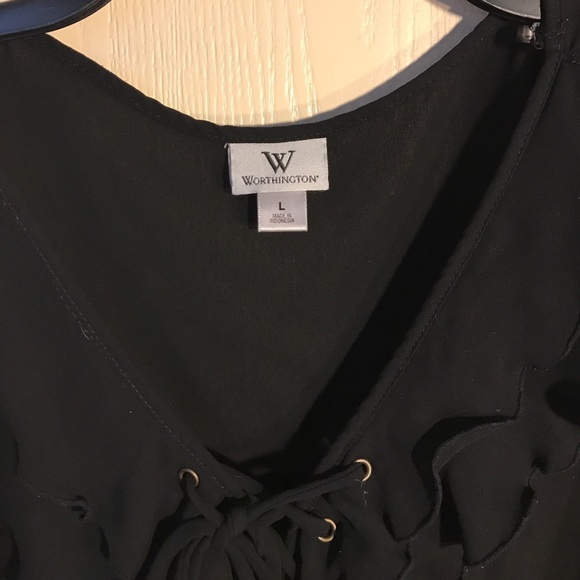 ✨Black Ruffle Top✨ - Picture 4 of 5