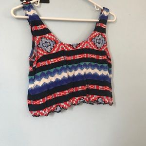 Red, white, and blue crop top from PAC Sun