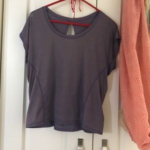 Lululemon cutout purple shirt