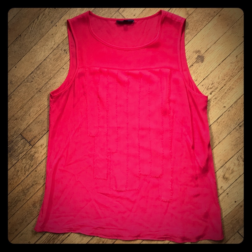 Coral Flowy Gap top