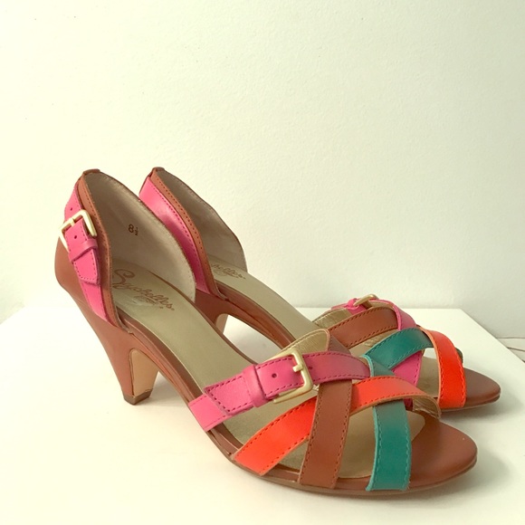 multi colored sandals