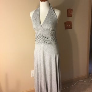 WHBM Grey Halter Dress. EUC!!