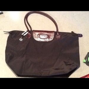 Black Foldable Brighton Tote Bag