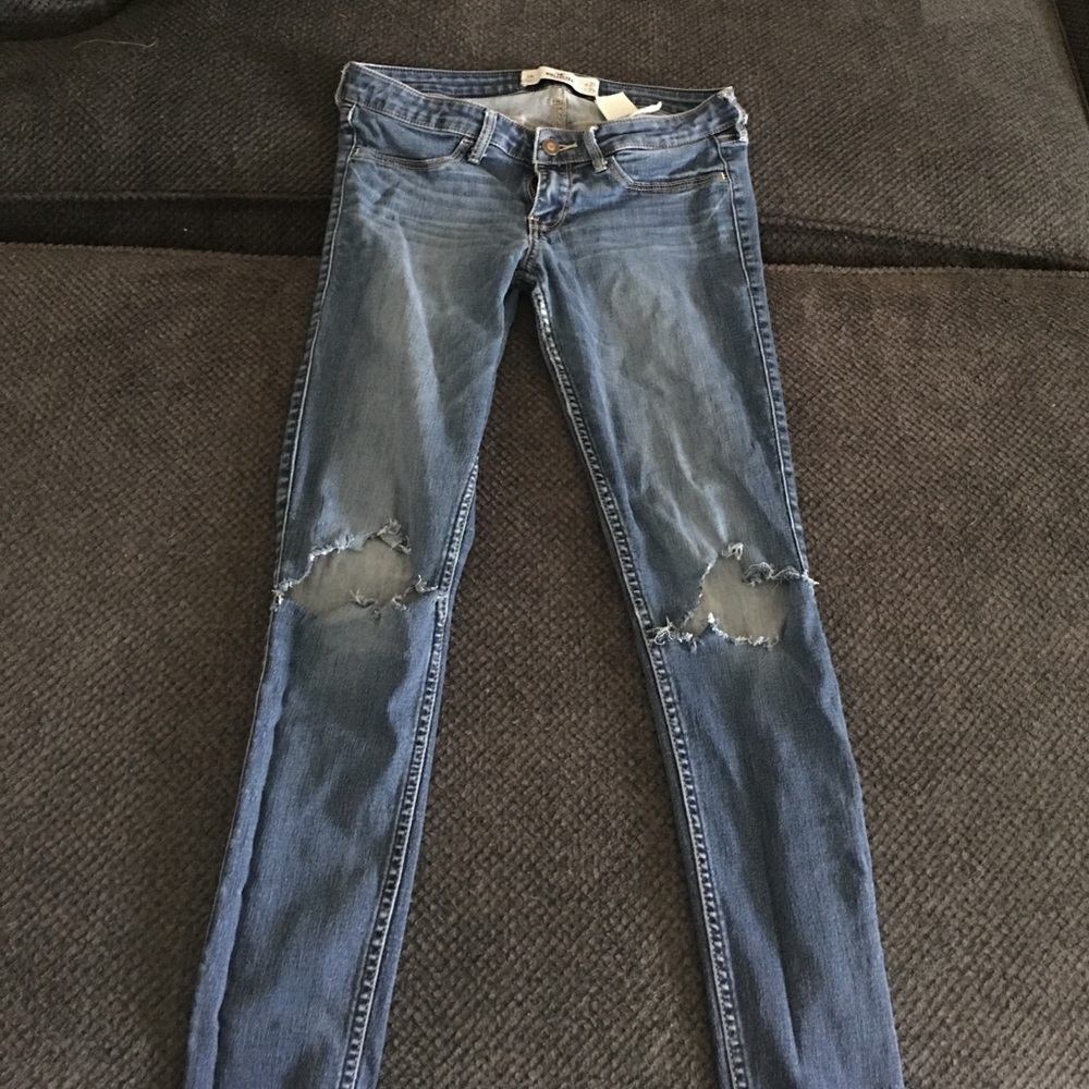 Girls Hollister blue jeans