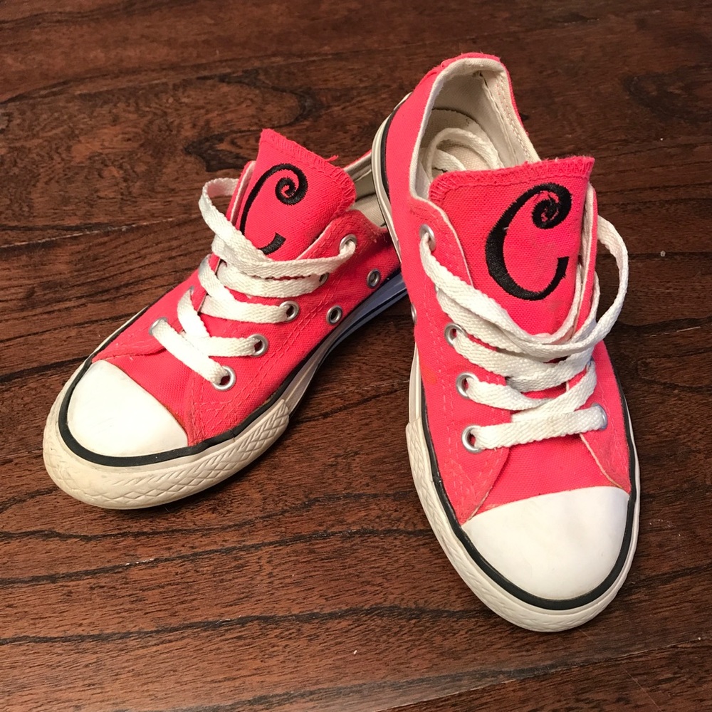 Girls' Hot Pink Converse with Custom Embroidery