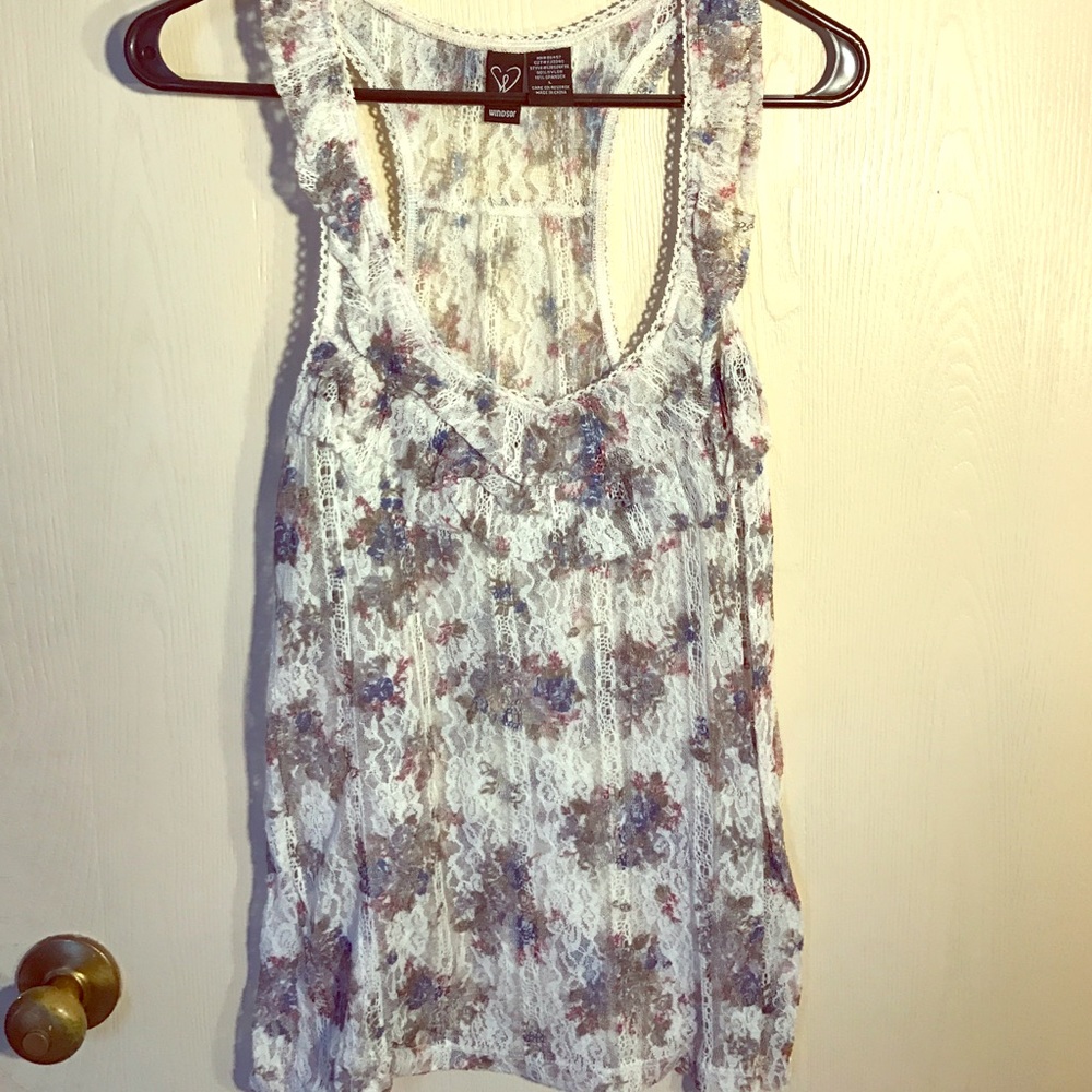 🌸Sheer Floral Tank Top 🌸