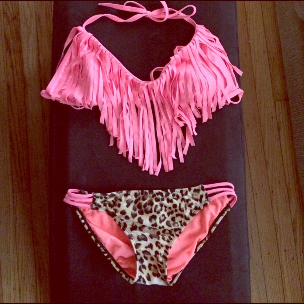 Two piece bathing suit, bottoms- small, top-large