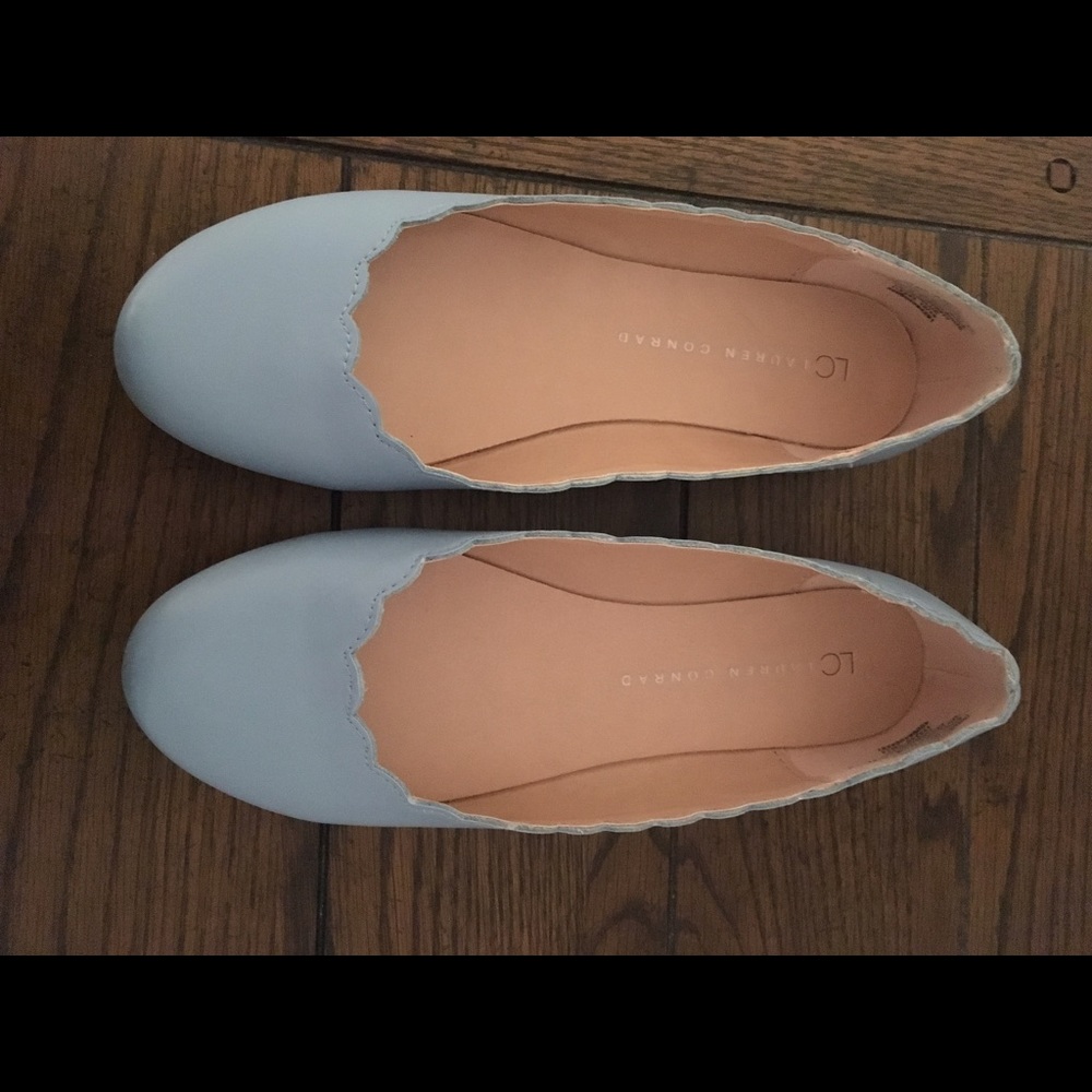 Light blue flats