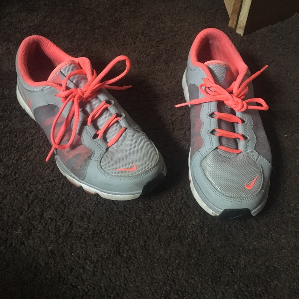 Pink and grey Nike sneakers