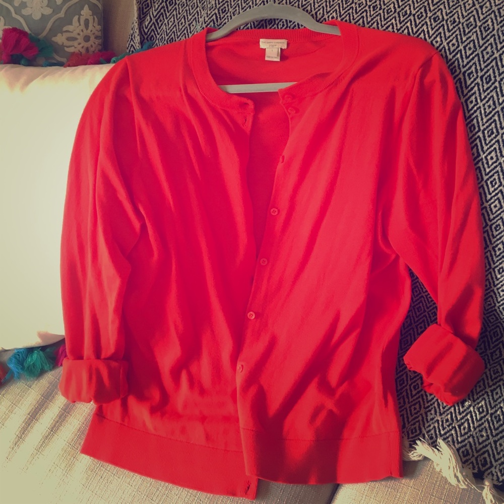 Red Caryn Cardi by Jcrew