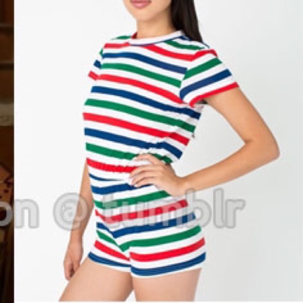 american apparel striped romper