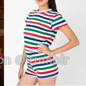 american apparel striped romper