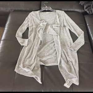 Long draped cardigan