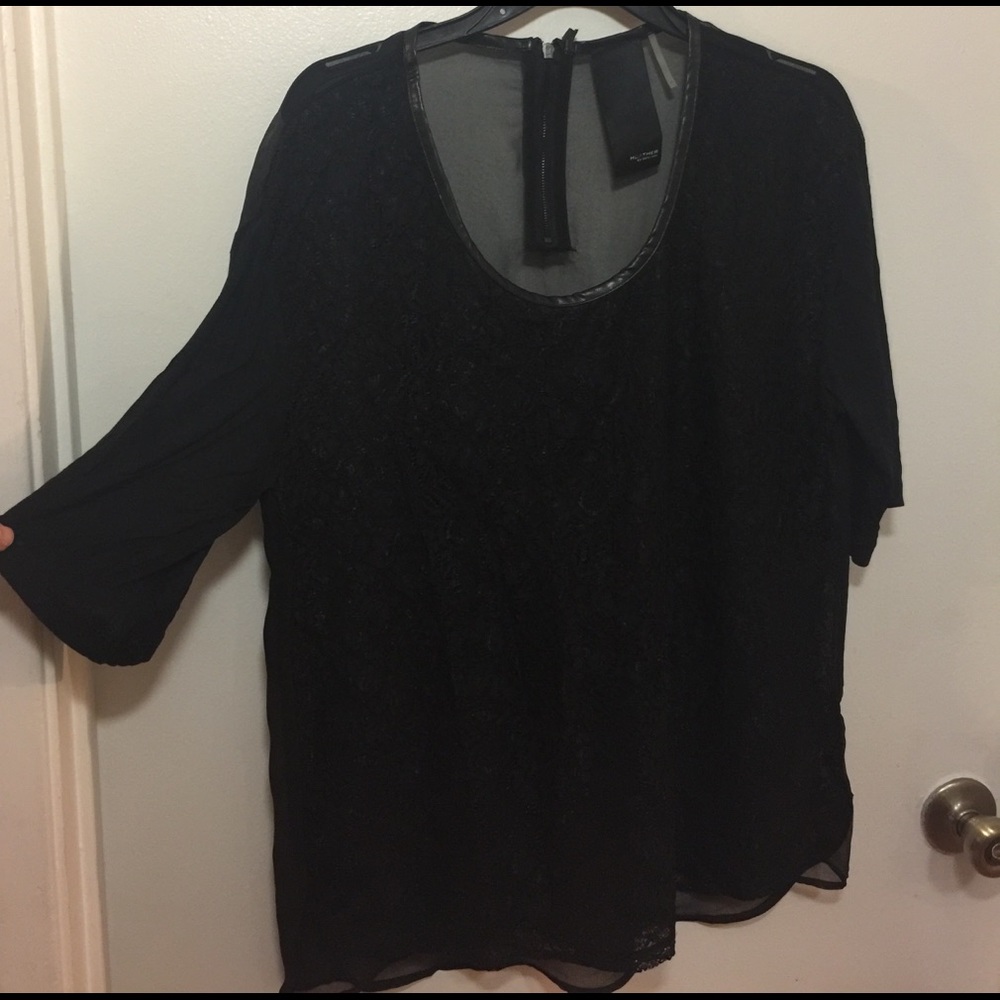 Heather by bordeux Lace top, sheer on the back