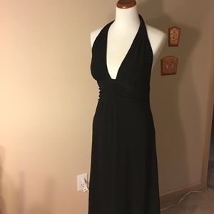 WHBM black halter dress