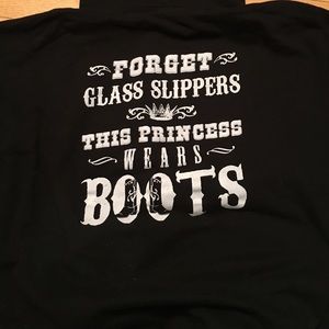 Black hooded sweatshirt