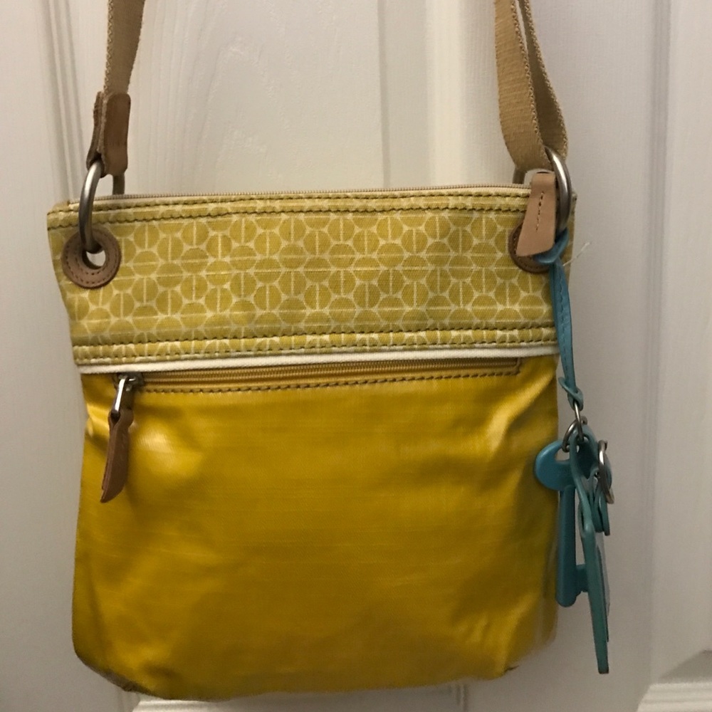 Fossil key per YELLOW - RARE luggage tag