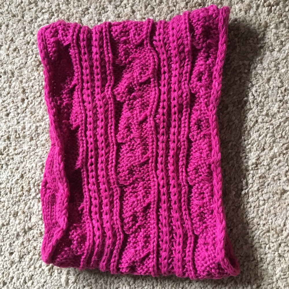 Pink infinity scarf